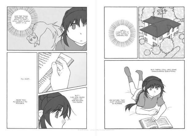 Hiura reading philosophy book at home